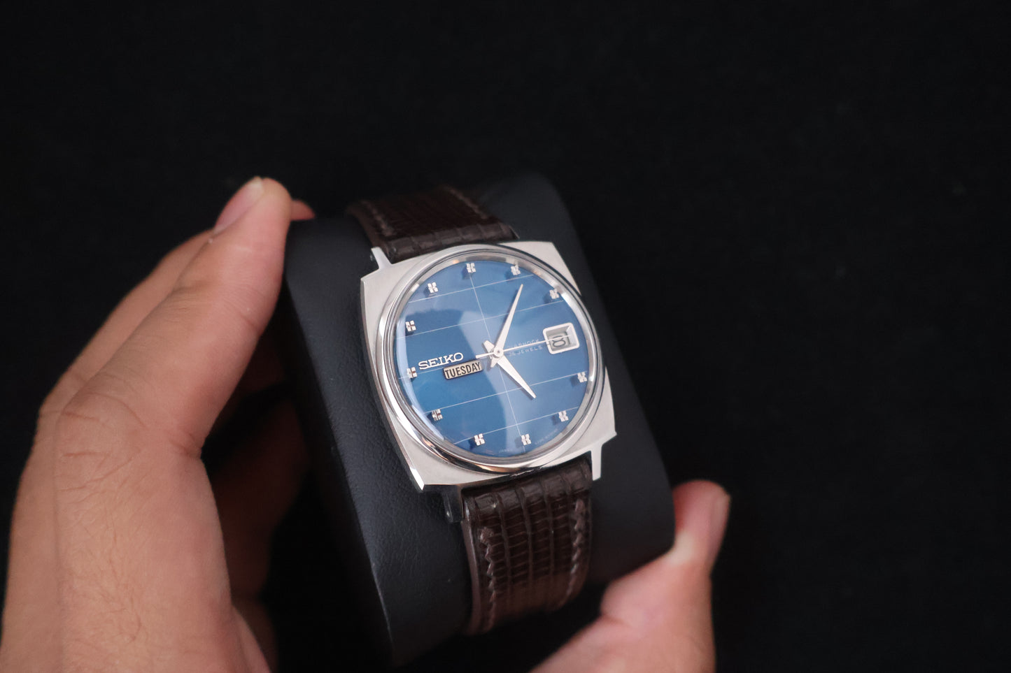 (SERVICED) Rare Vintage 1966 Seiko Seikomatic Weekdater Blue Dial 26 Jewels 6206-8120
