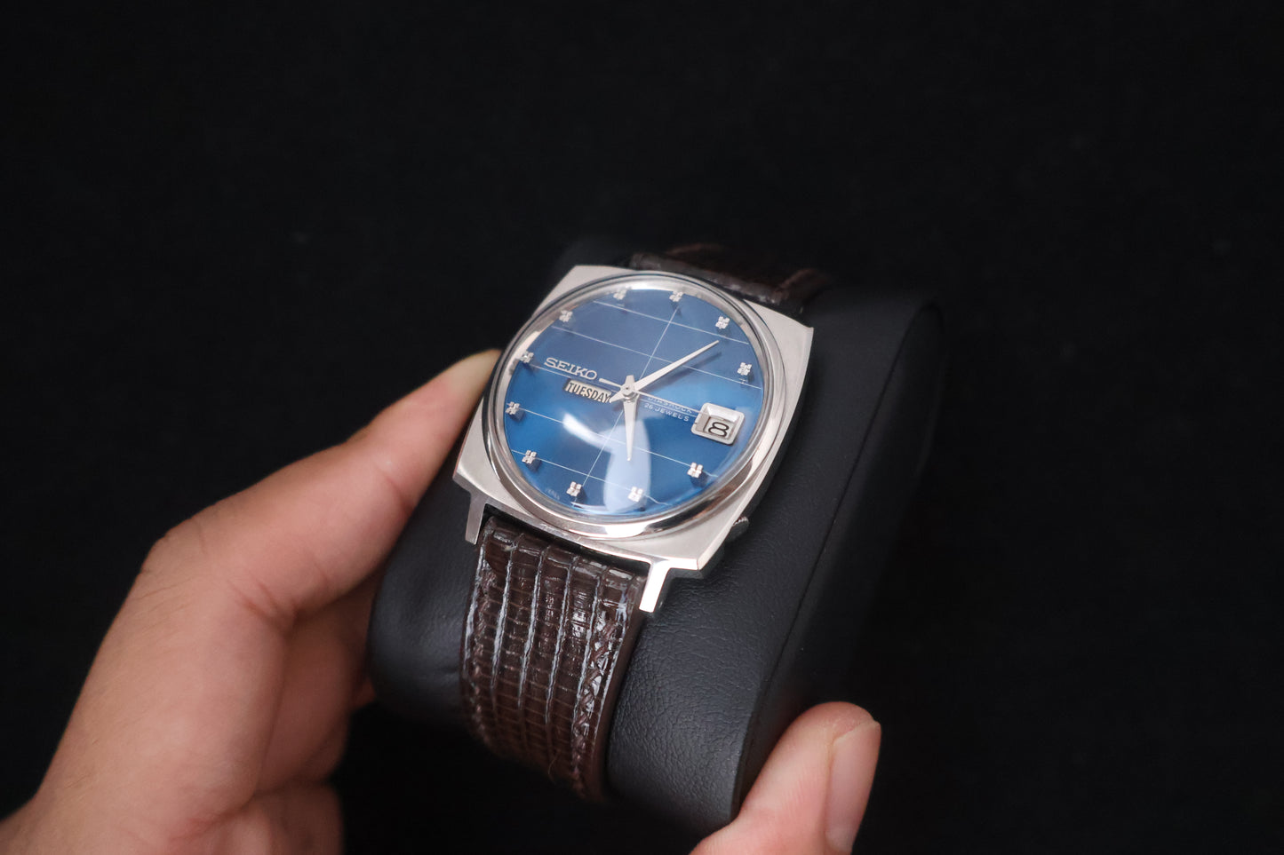 (SERVICED) Rare Vintage 1966 Seiko Seikomatic Weekdater Blue Dial 26 Jewels 6206-8120