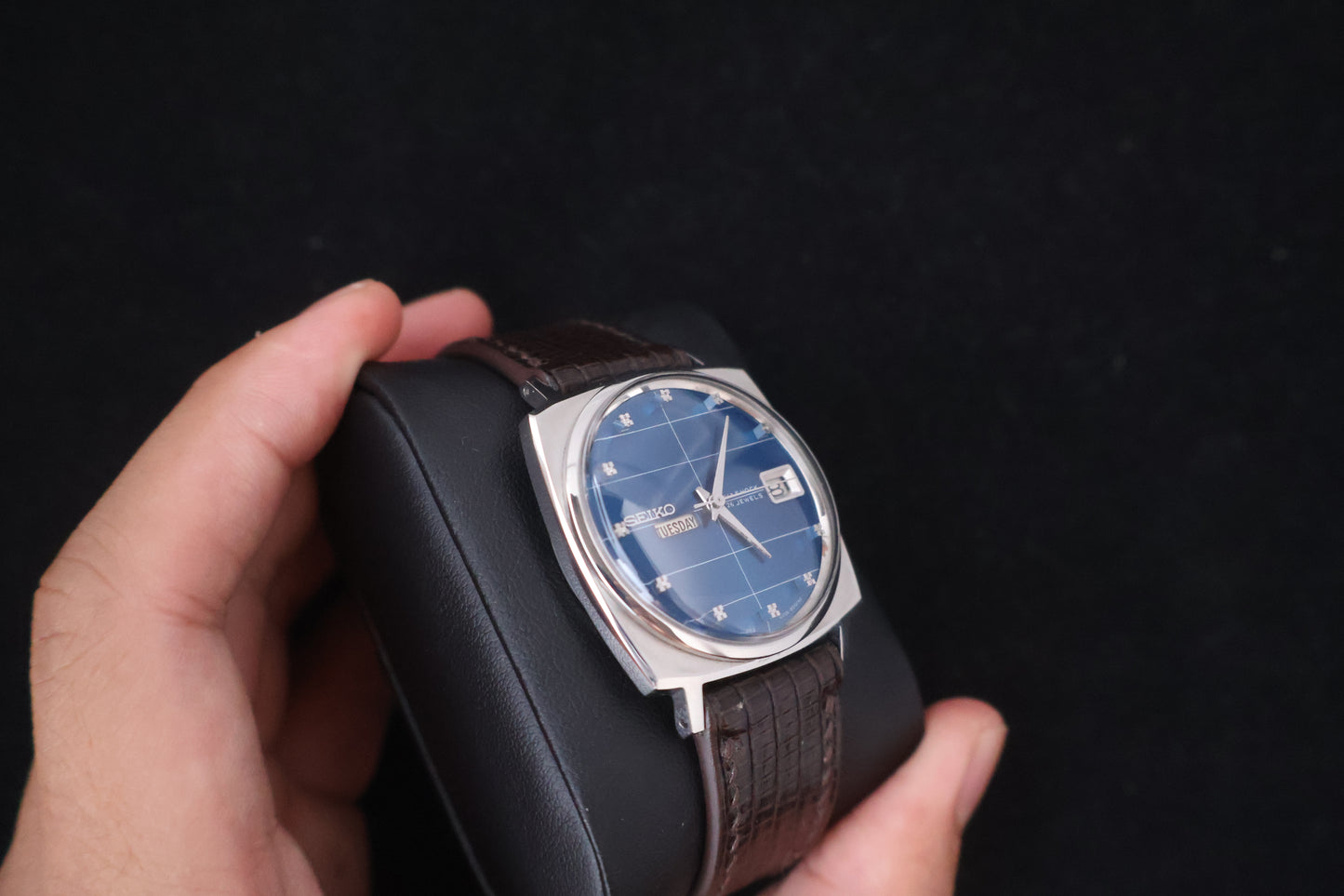 (SERVICED) Rare Vintage 1966 Seiko Seikomatic Weekdater Blue Dial 26 Jewels 6206-8120