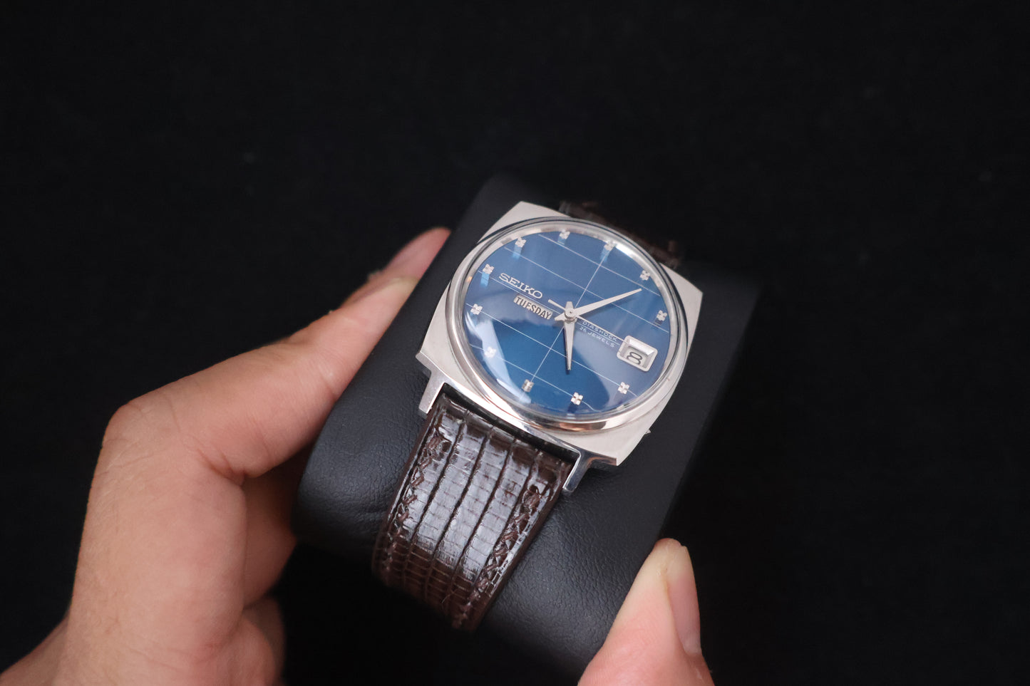 (SERVICED) Rare Vintage 1966 Seiko Seikomatic Weekdater Blue Dial 26 Jewels 6206-8120