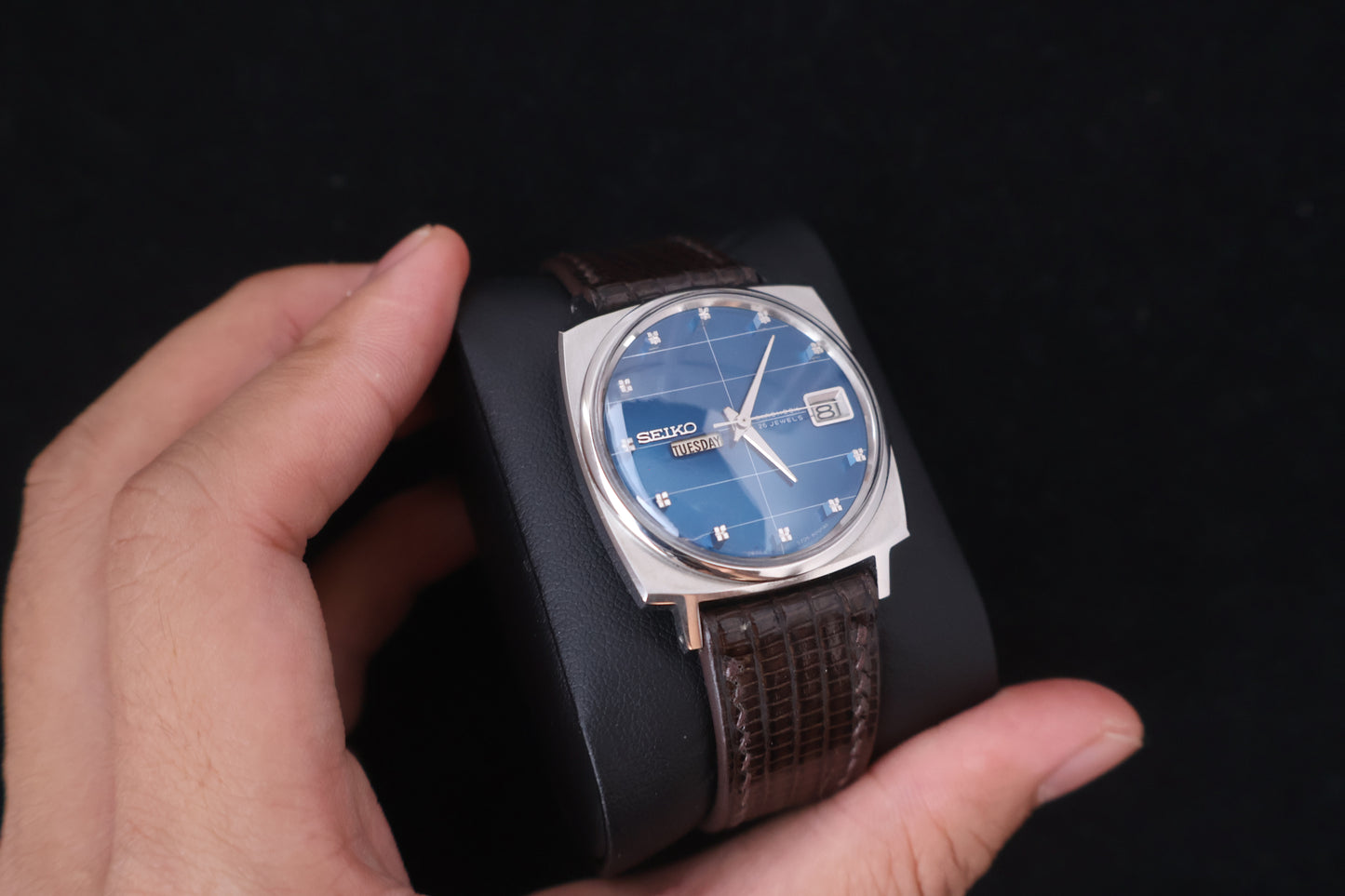 (SERVICED) Rare Vintage 1966 Seiko Seikomatic Weekdater Blue Dial 26 Jewels 6206-8120