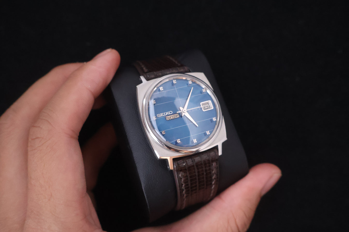 (SERVICED) Rare Vintage 1966 Seiko Seikomatic Weekdater Blue Dial 26 Jewels 6206-8120