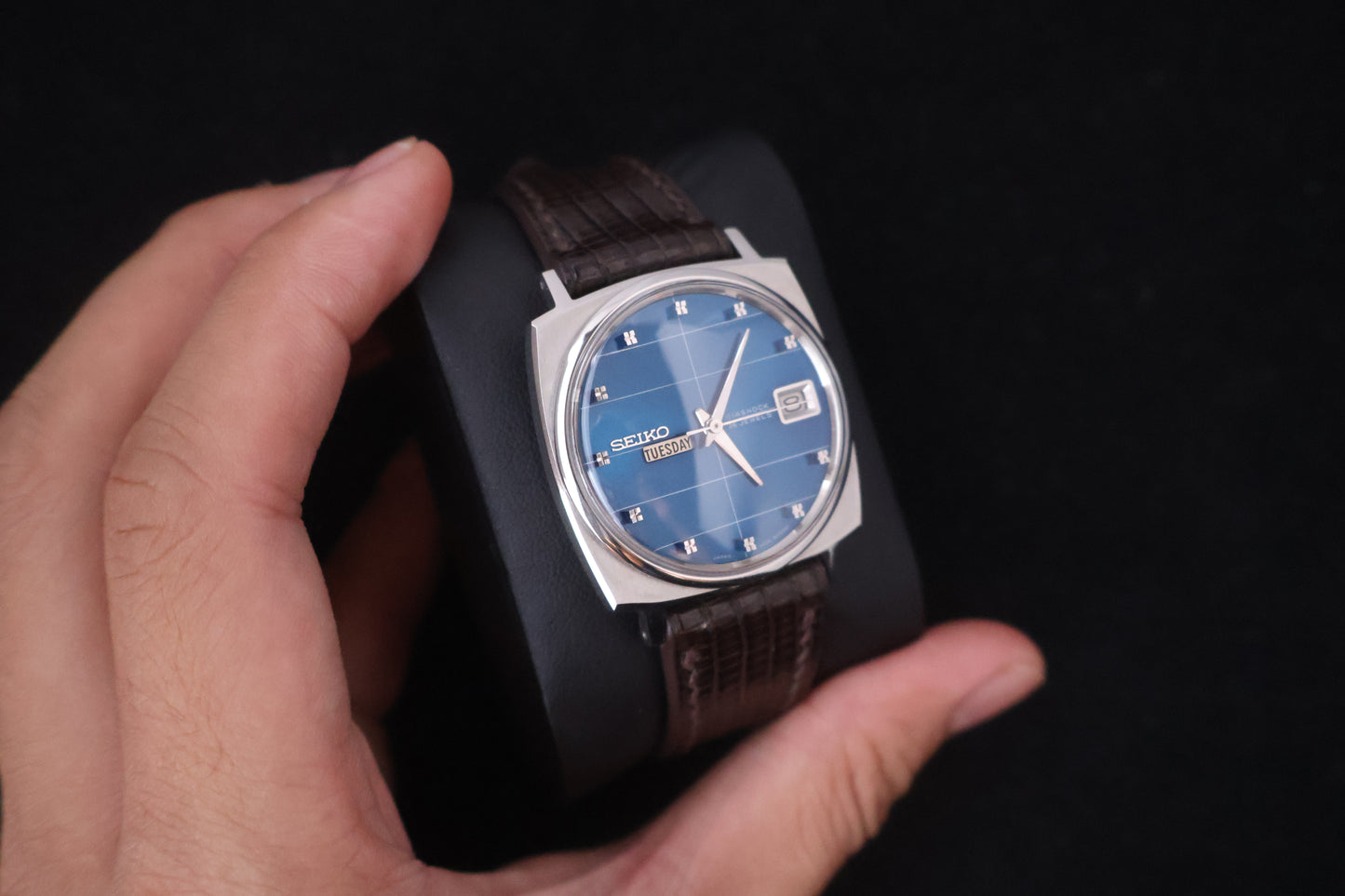 (SERVICED) Rare Vintage 1966 Seiko Seikomatic Weekdater Blue Dial 26 Jewels 6206-8120