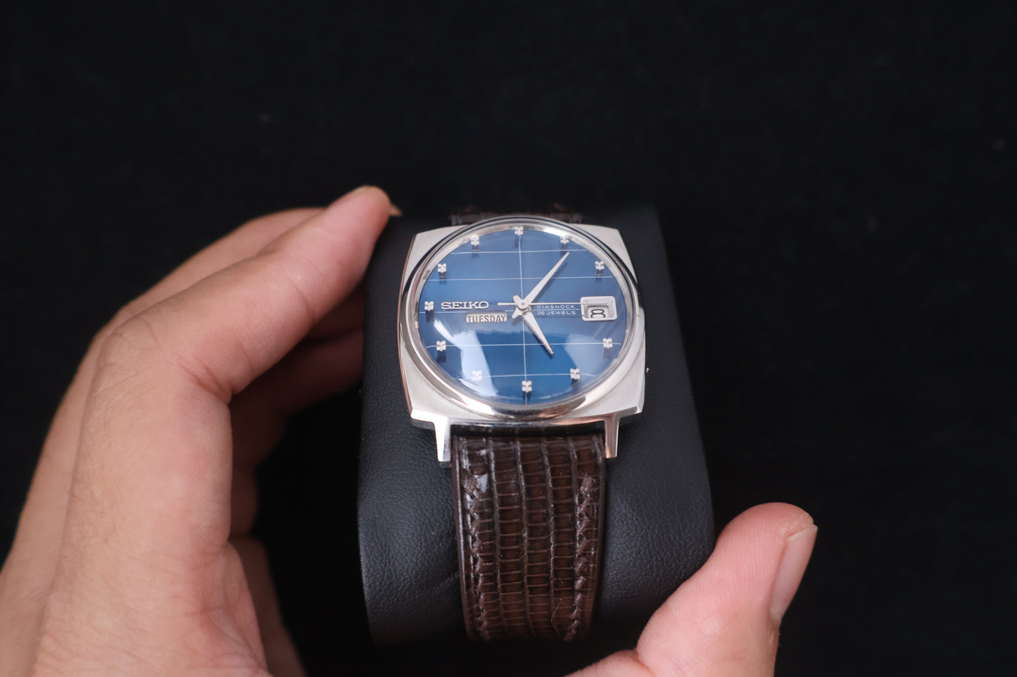 (SERVICED) Rare Vintage 1966 Seiko Seikomatic Weekdater Blue Dial 26 Jewels 6206-8120