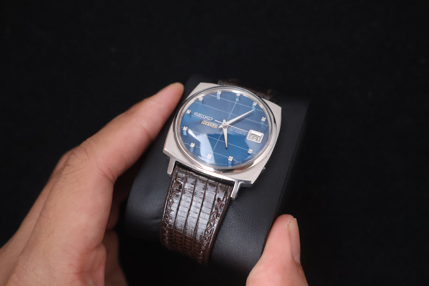 (SERVICED) Rare Vintage 1966 Seiko Seikomatic Weekdater Blue Dial 26 Jewels 6206-8120