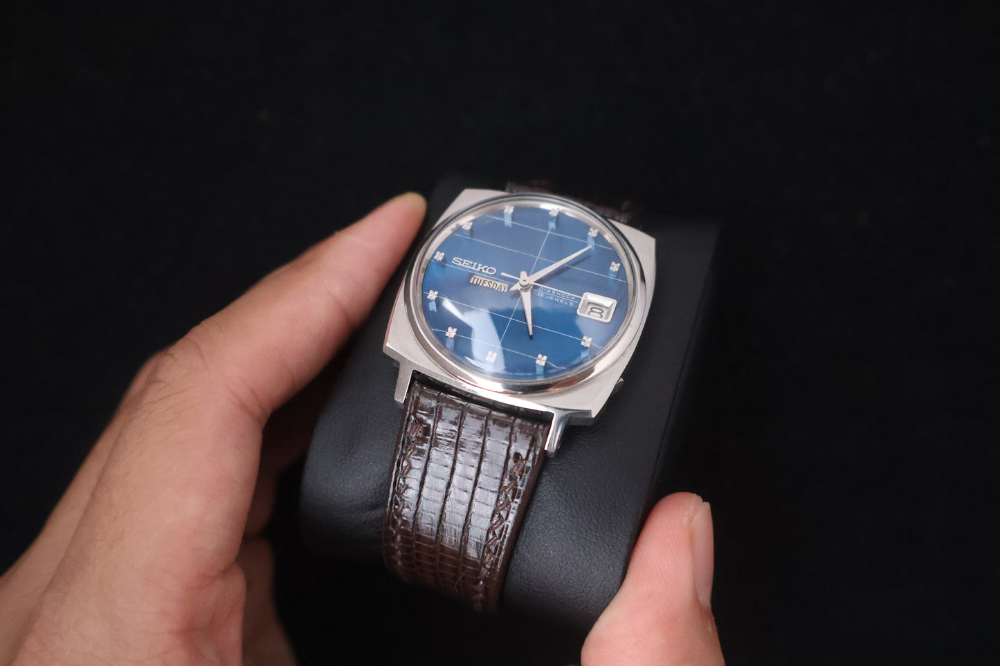(SERVICED) Rare Vintage 1966 Seiko Seikomatic Weekdater Blue Dial 26 Jewels 6206-8120