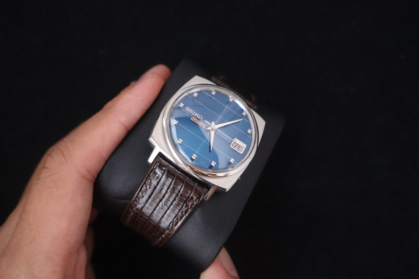 (SERVICED) Rare Vintage 1966 Seiko Seikomatic Weekdater Blue Dial 26 Jewels 6206-8120
