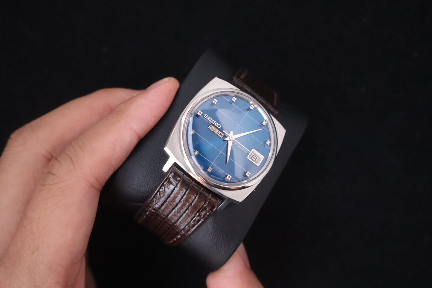 (SERVICED) Rare Vintage 1966 Seiko Seikomatic Weekdater Blue Dial 26 Jewels 6206-8120