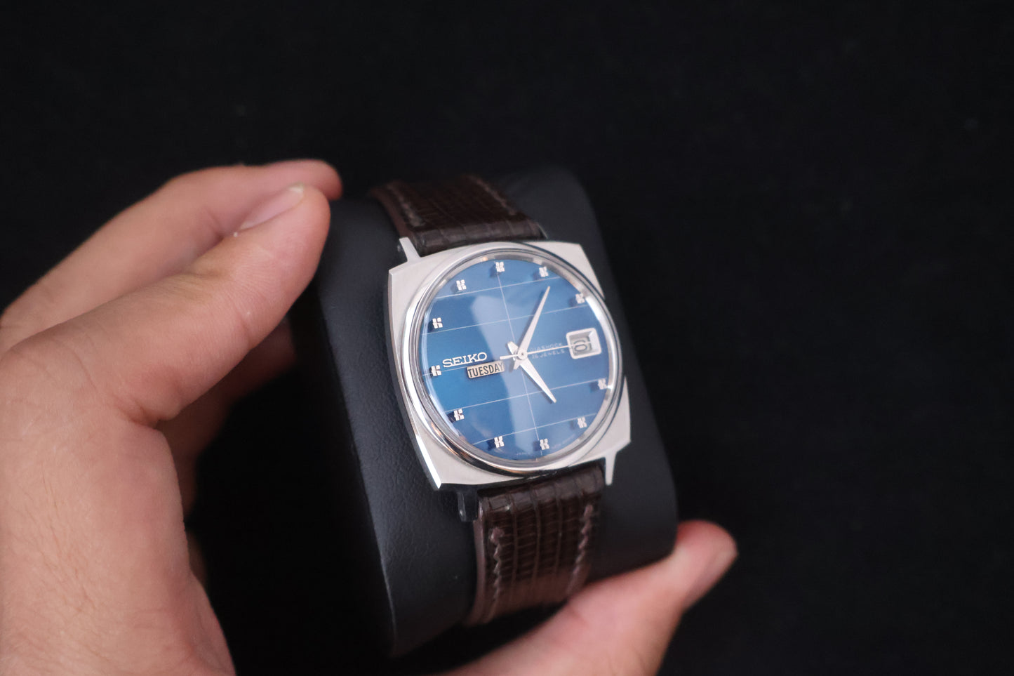 (SERVICED) Rare Vintage 1966 Seiko Seikomatic Weekdater Blue Dial 26 Jewels 6206-8120