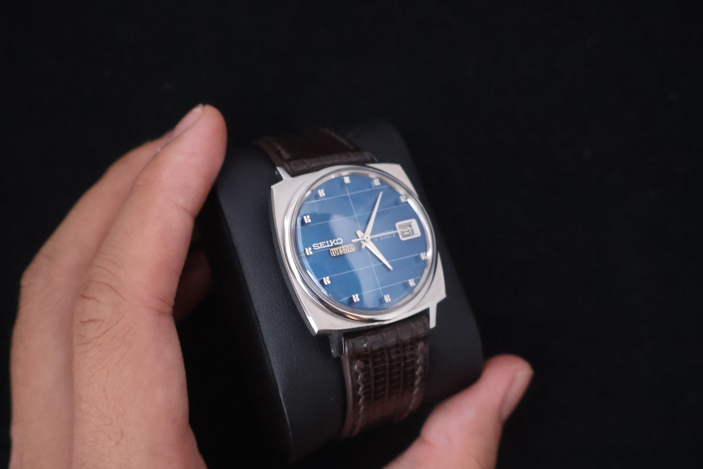 (SERVICED) Rare Vintage 1966 Seiko Seikomatic Weekdater Blue Dial 26 Jewels 6206-8120