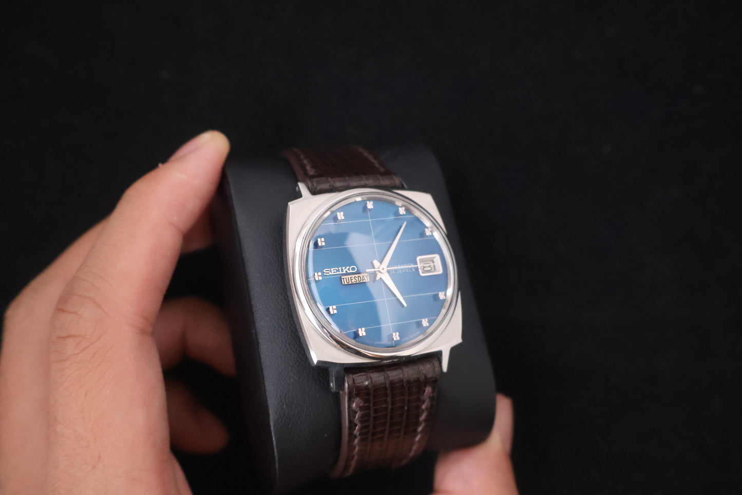 (SERVICED) Rare Vintage 1966 Seiko Seikomatic Weekdater Blue Dial 26 Jewels 6206-8120