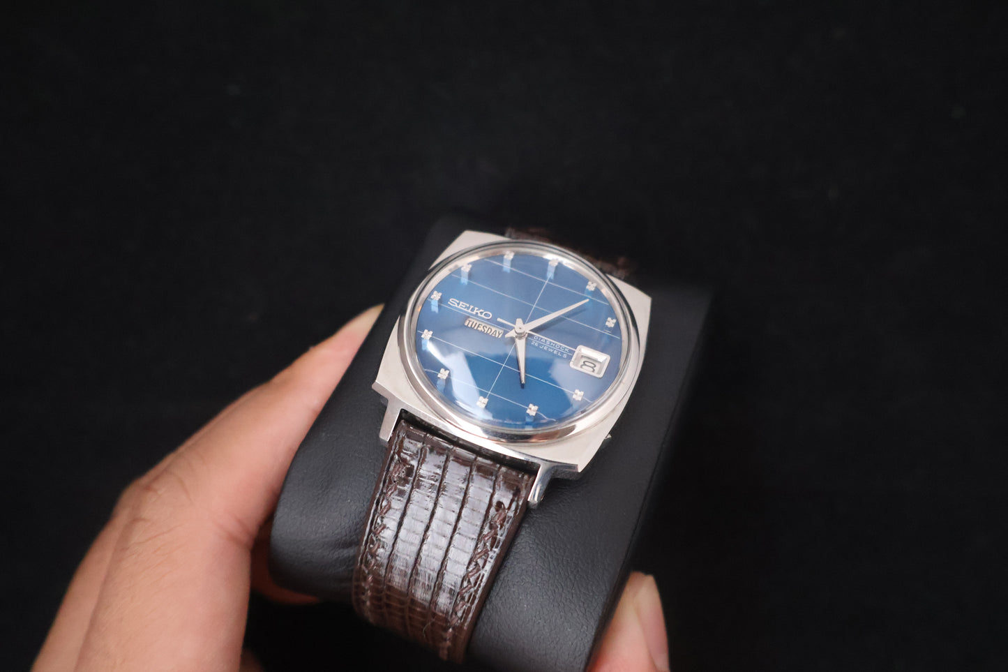 (SERVICED) Rare Vintage 1966 Seiko Seikomatic Weekdater Blue Dial 26 Jewels 6206-8120