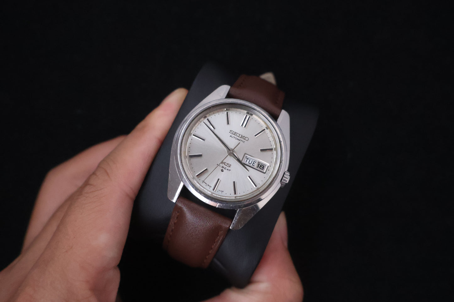 (SERVICED) Rare Vintage 1969 King Seiko KS Hi-Beat Gold Medallion 25 Jewels 5626-7000