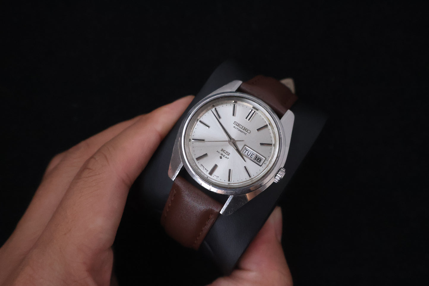 (SERVICED) Rare Vintage 1969 King Seiko KS Hi-Beat Gold Medallion 25 Jewels 5626-7000