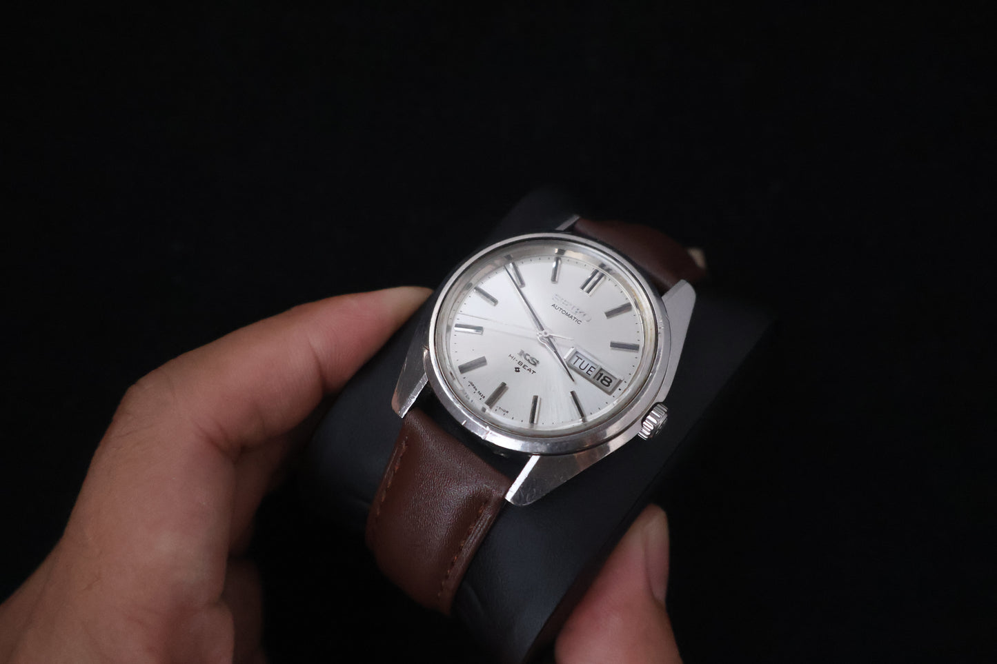 (SERVICED) Rare Vintage 1969 King Seiko KS Hi-Beat Gold Medallion 25 Jewels 5626-7000