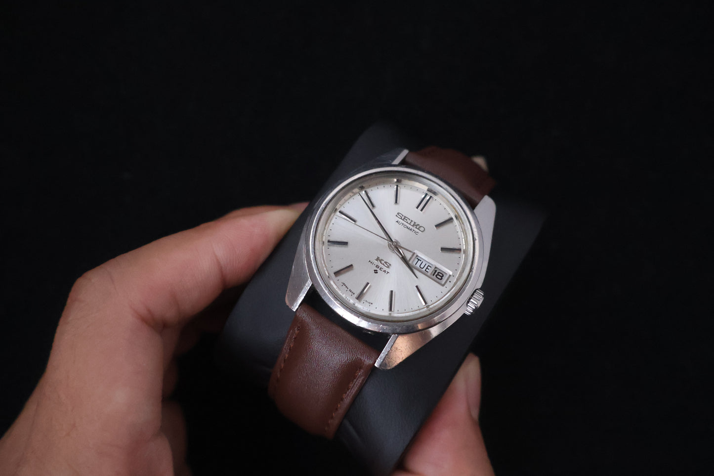 (SERVICED) Rare Vintage 1969 King Seiko KS Hi-Beat Gold Medallion 25 Jewels 5626-7000
