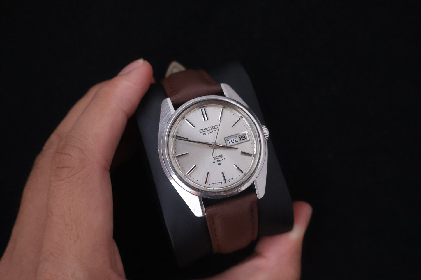 (SERVICED) Rare Vintage 1969 King Seiko KS Hi-Beat Gold Medallion 25 Jewels 5626-7000