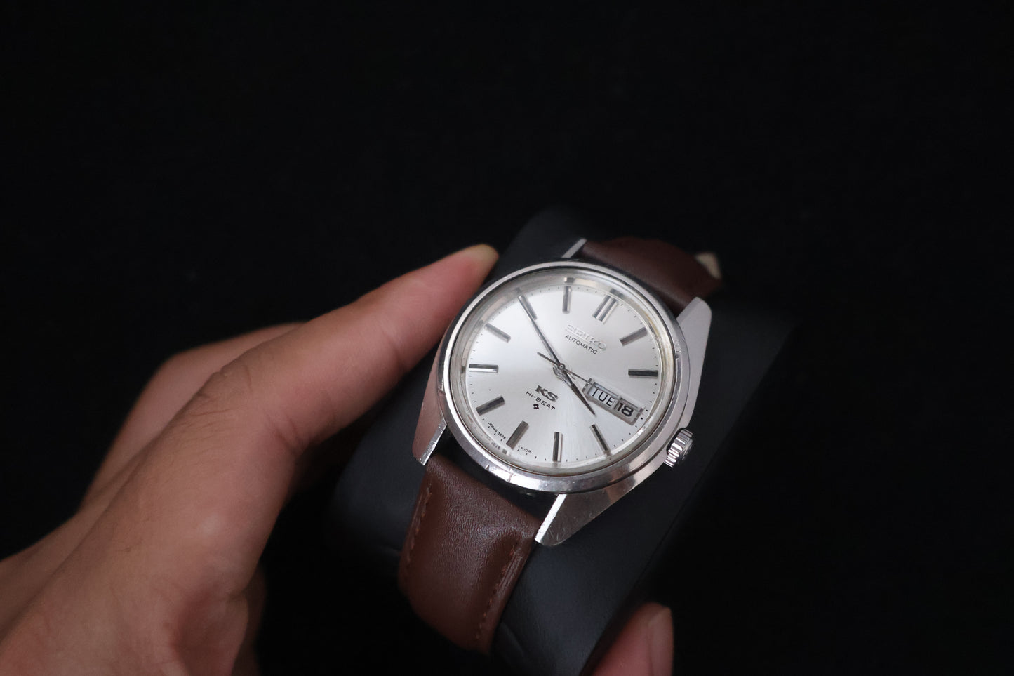 (SERVICED) Rare Vintage 1969 King Seiko KS Hi-Beat Gold Medallion 25 Jewels 5626-7000
