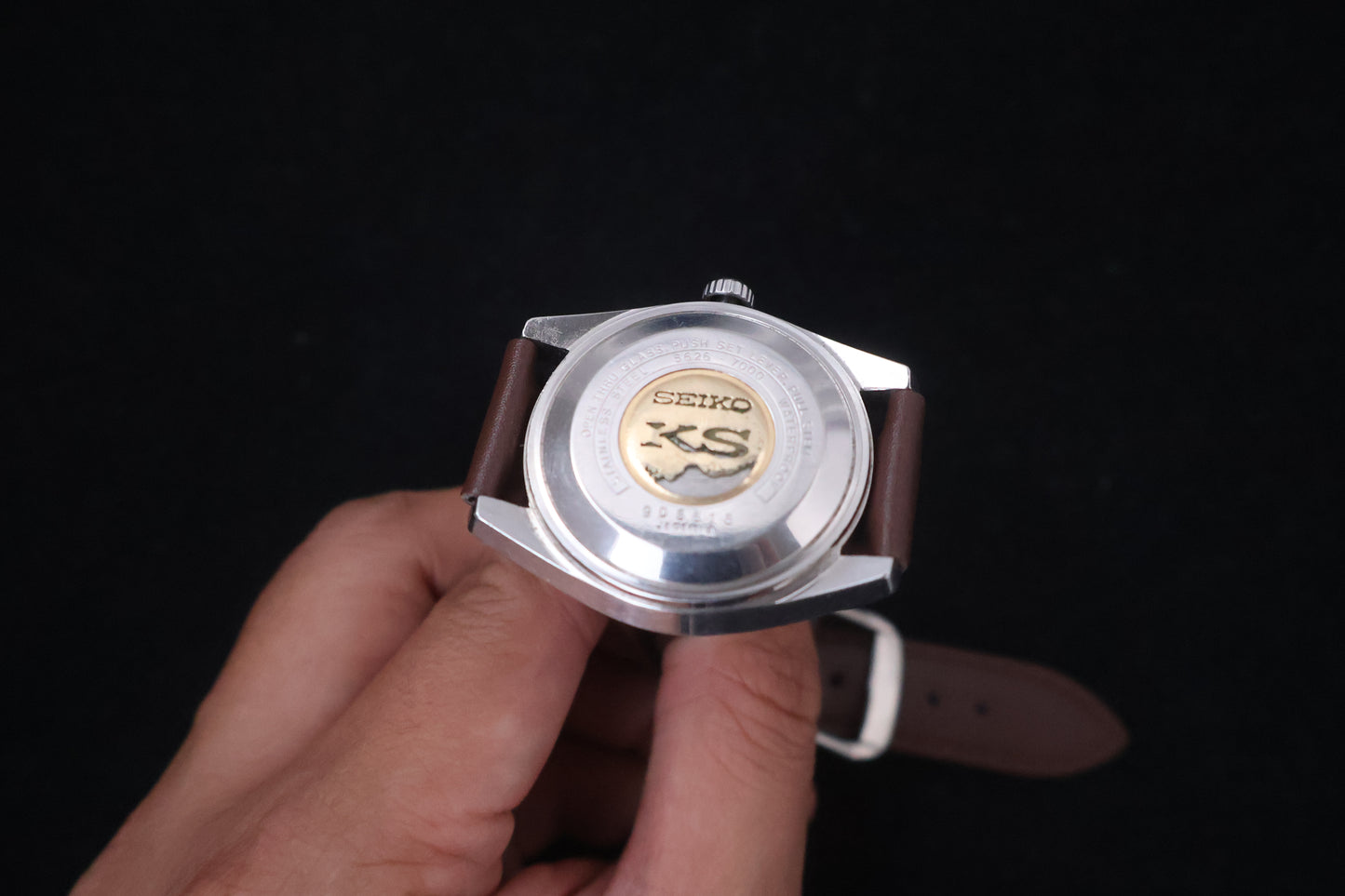 (SERVICED) Rare Vintage 1969 King Seiko KS Hi-Beat Gold Medallion 25 Jewels 5626-7000