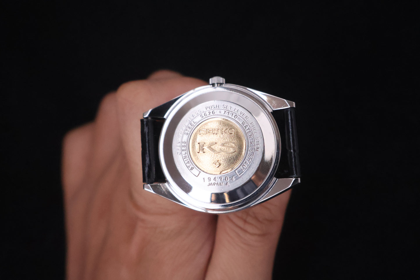 (SERVICED) Rare Vintage 1971 King Seiko KS Hi-Beat Gold Medallion 25 Jewels 5626-7110