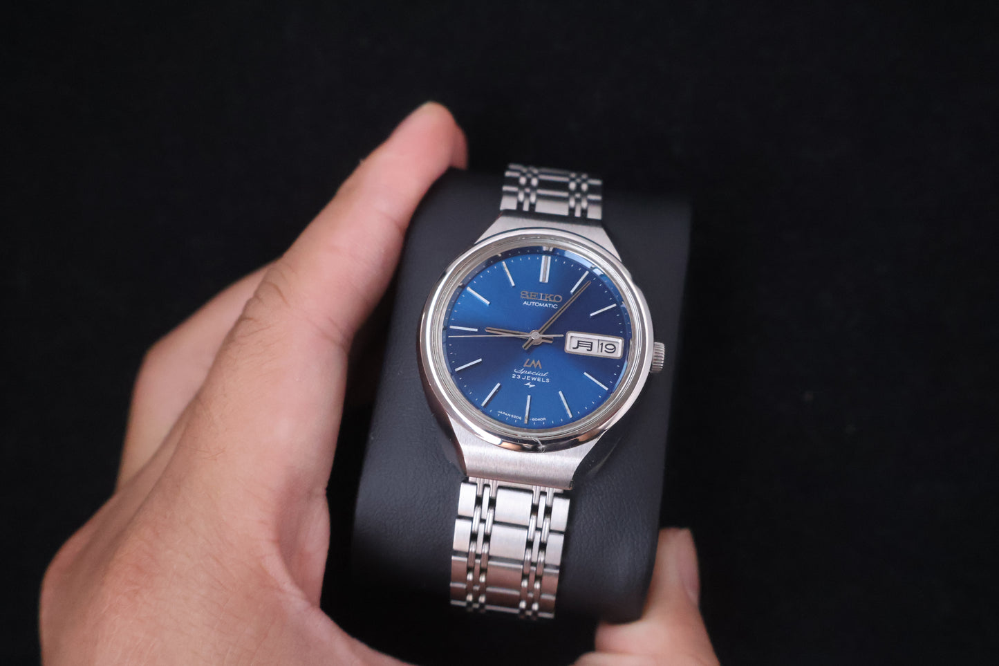 (SERVICED) Rare Vintage 1973 Seiko Lord Matic LM Special Blue Dial 23 Jewels 5206-6120