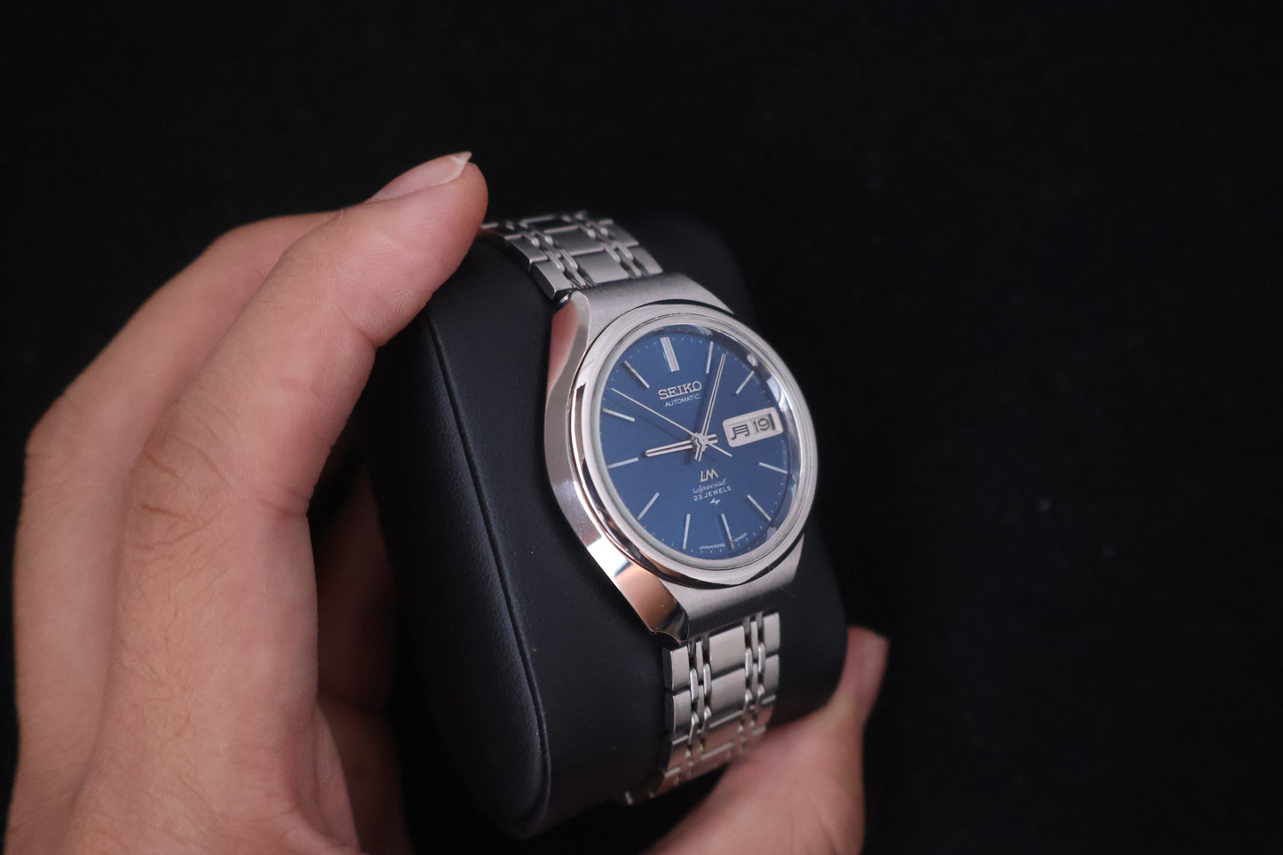 (SERVICED) Rare Vintage 1973 Seiko Lord Matic LM Special Blue Dial 23 Jewels 5206-6120
