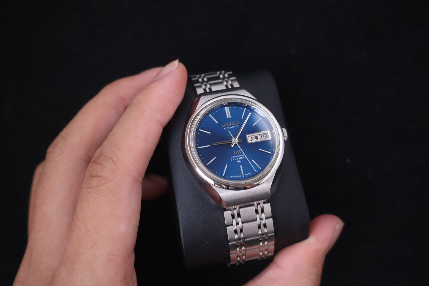 (SERVICED) Rare Vintage 1973 Seiko Lord Matic LM Special Blue Dial 23 Jewels 5206-6120