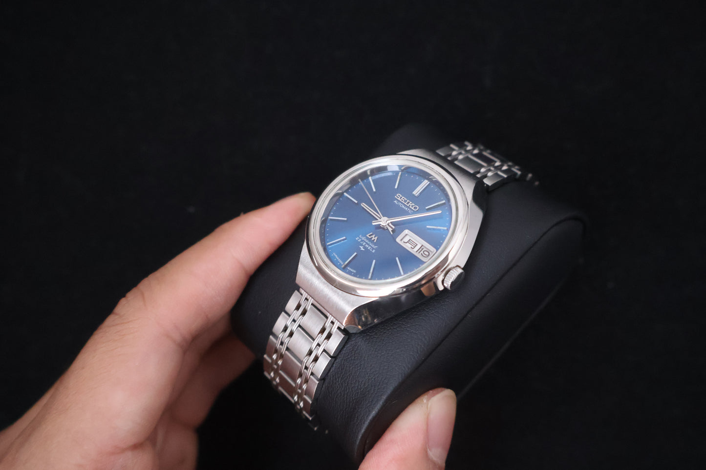 (SERVICED) Rare Vintage 1973 Seiko Lord Matic LM Special Blue Dial 23 Jewels 5206-6120