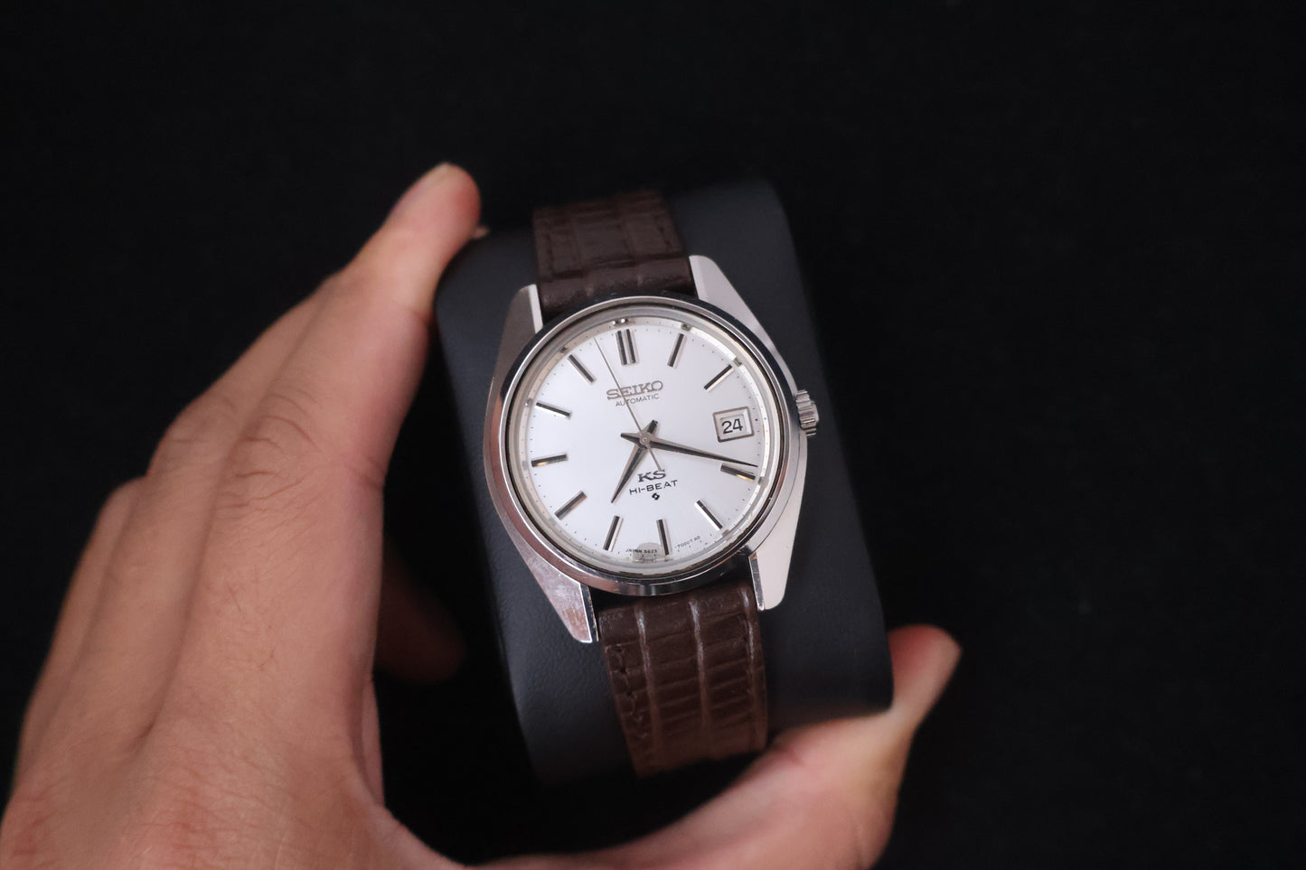 (SERVICED) Rare Vintage 1969 King Seiko KS Hi-Beat Gold Medallion 25 Jewels 5625-7000
