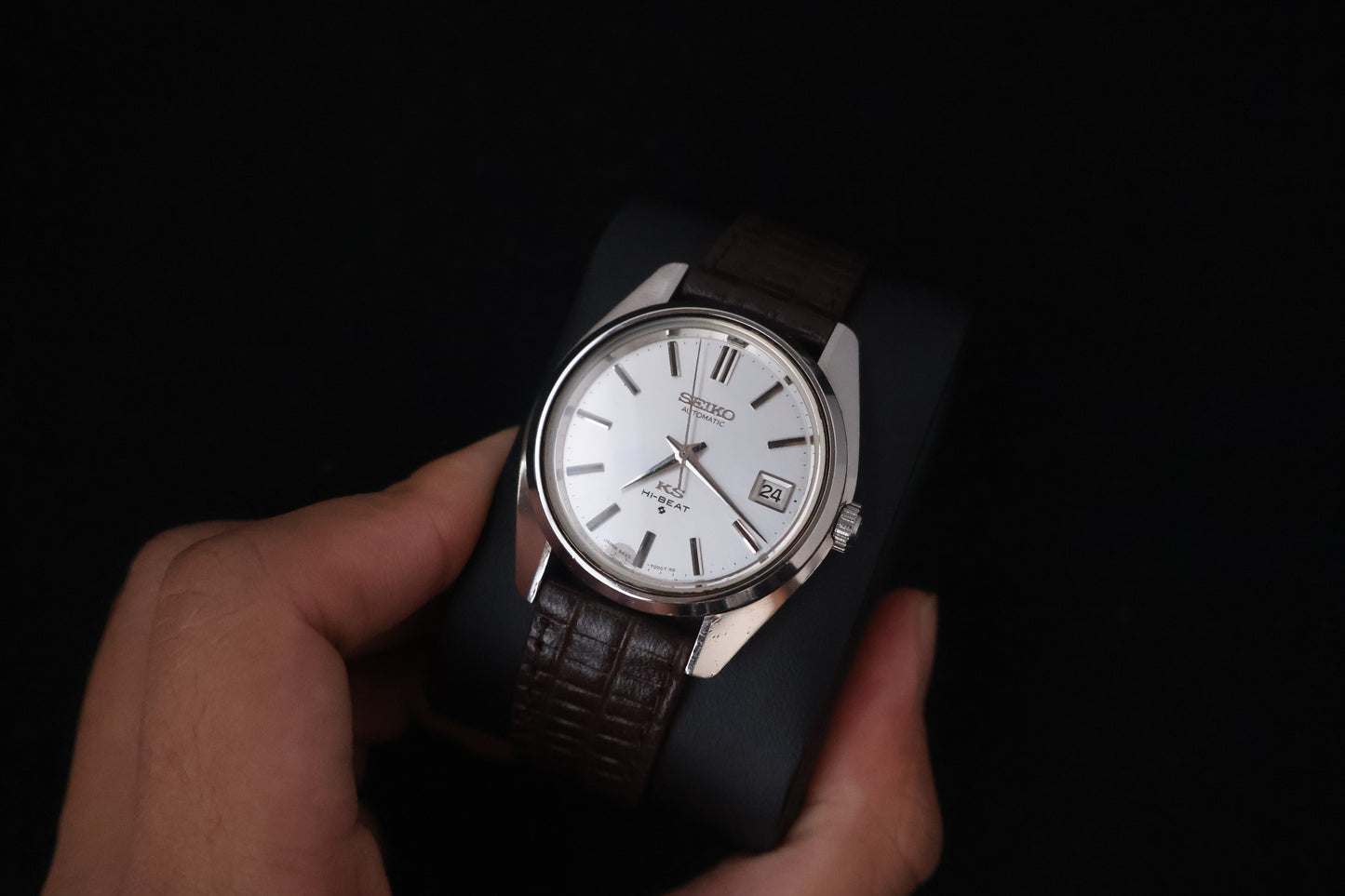 (SERVICED) Rare Vintage 1969 King Seiko KS Hi-Beat Gold Medallion 25 Jewels 5625-7000