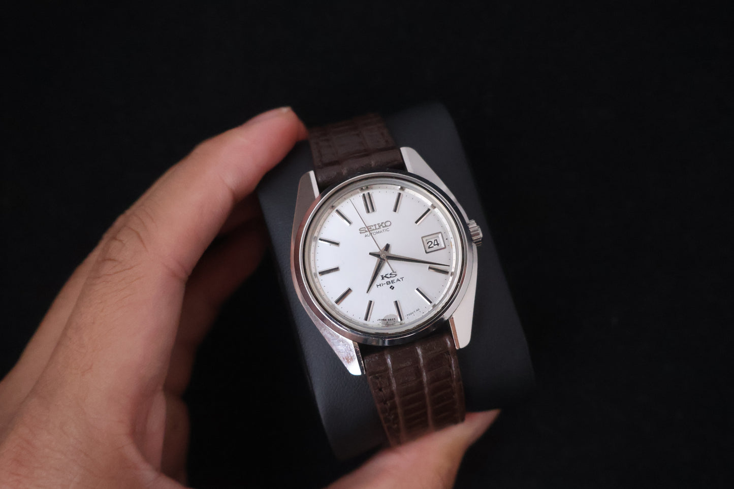 (SERVICED) Rare Vintage 1969 King Seiko KS Hi-Beat Gold Medallion 25 Jewels 5625-7000