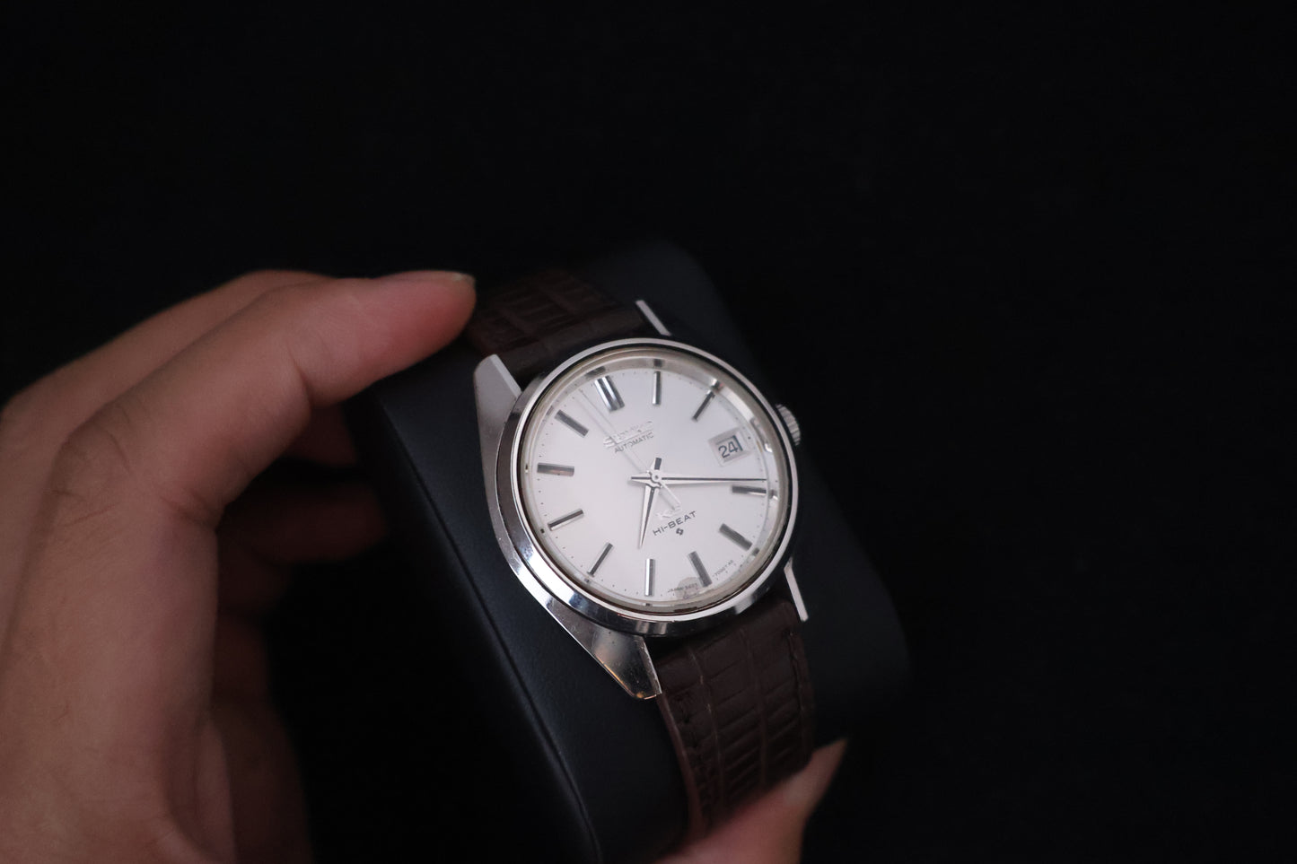 (SERVICED) Rare Vintage 1969 King Seiko KS Hi-Beat Gold Medallion 25 Jewels 5625-7000