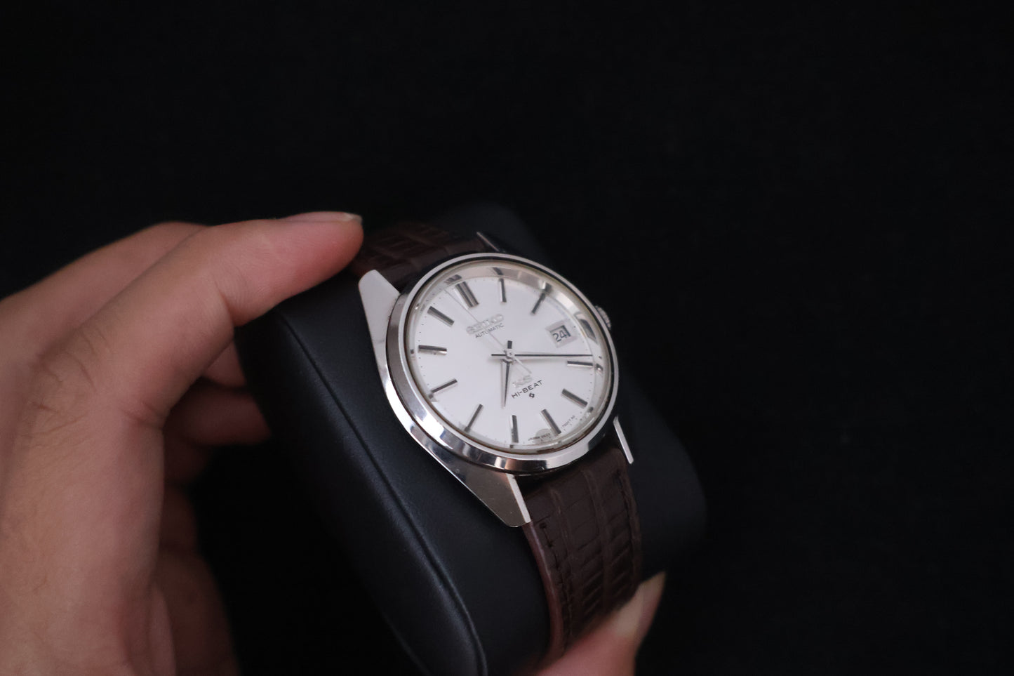 (SERVICED) Rare Vintage 1969 King Seiko KS Hi-Beat Gold Medallion 25 Jewels 5625-7000