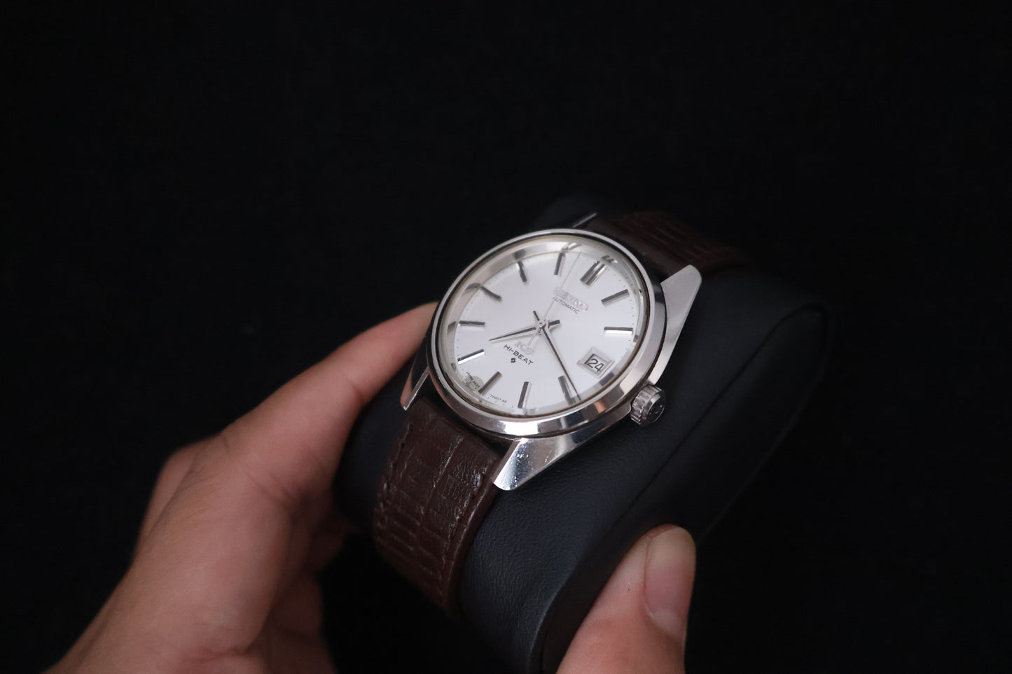 (SERVICED) Rare Vintage 1969 King Seiko KS Hi-Beat Gold Medallion 25 Jewels 5625-7000