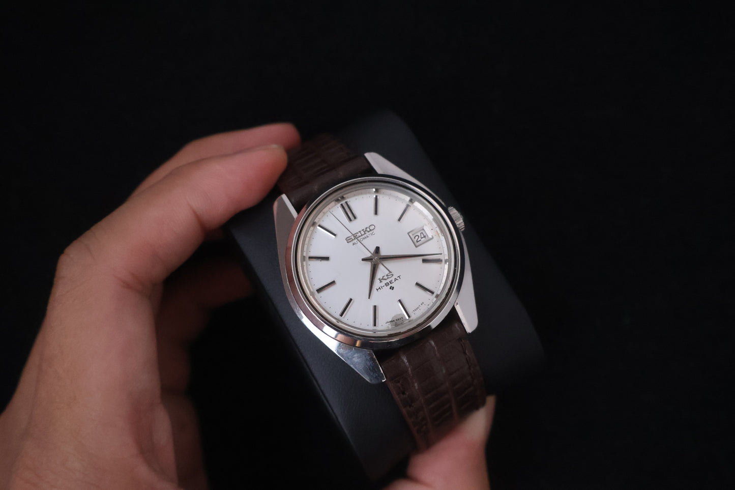 (SERVICED) Rare Vintage 1969 King Seiko KS Hi-Beat Gold Medallion 25 Jewels 5625-7000
