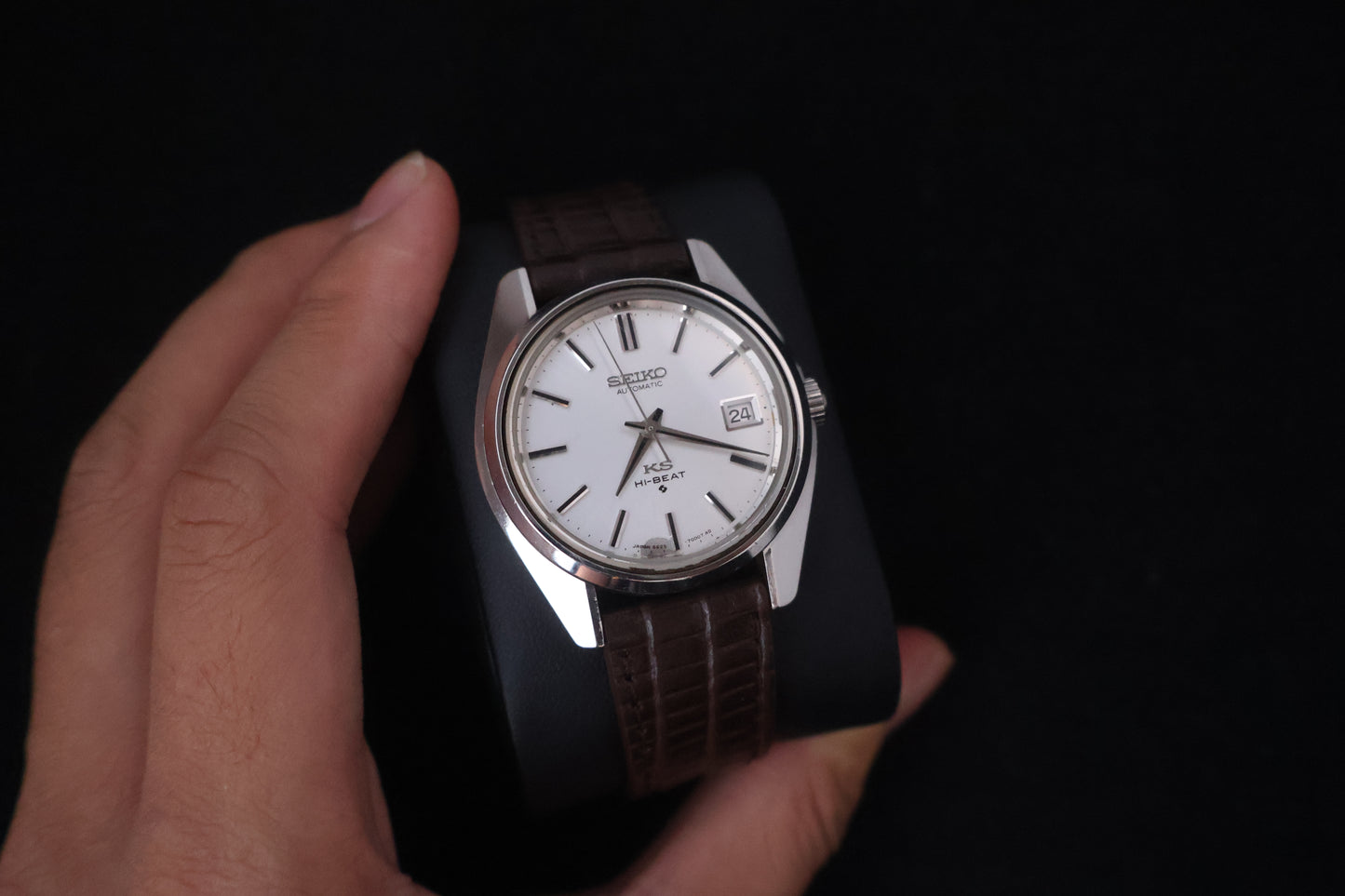 (SERVICED) Rare Vintage 1969 King Seiko KS Hi-Beat Gold Medallion 25 Jewels 5625-7000