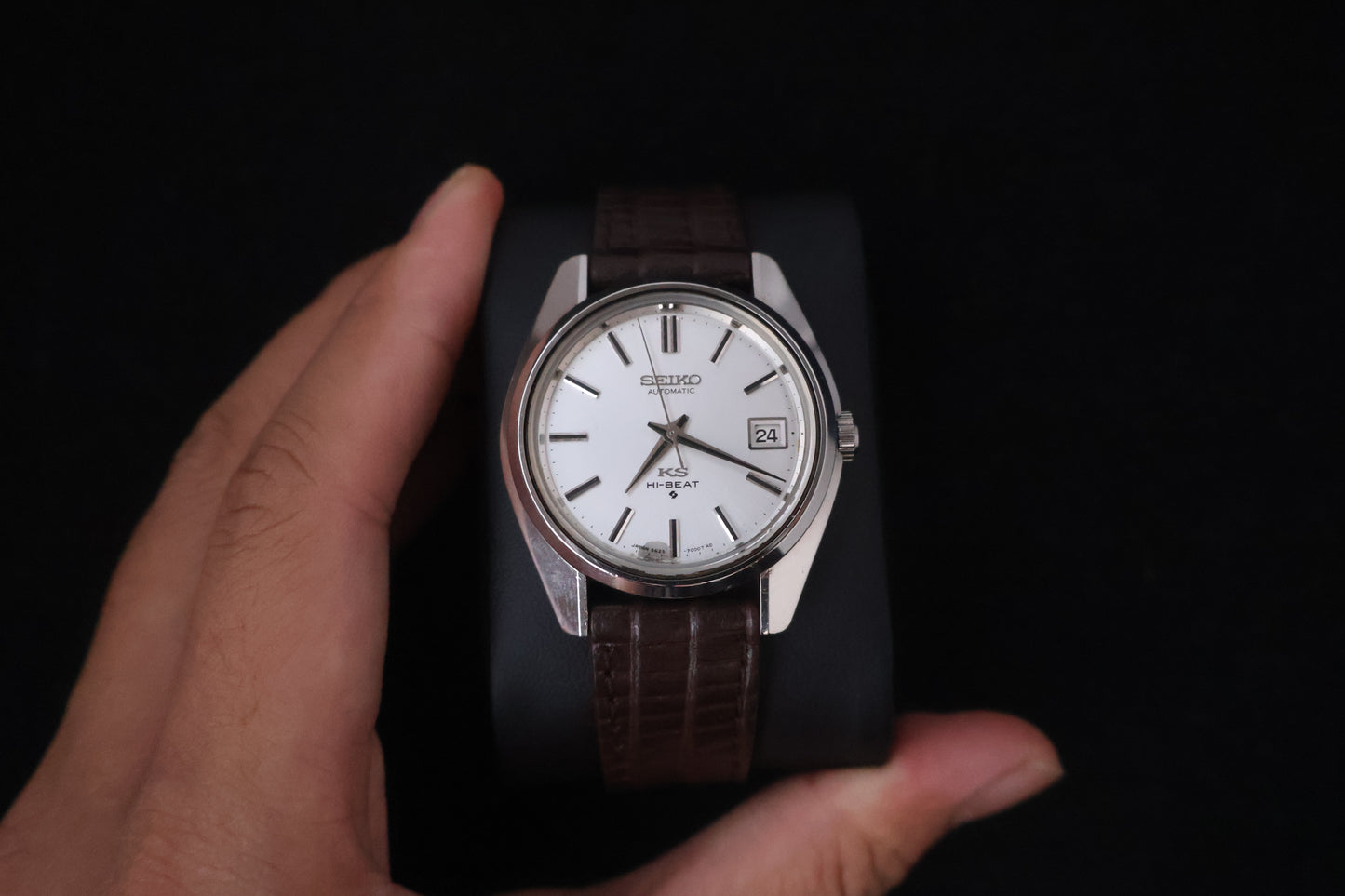 (SERVICED) Rare Vintage 1969 King Seiko KS Hi-Beat Gold Medallion 25 Jewels 5625-7000