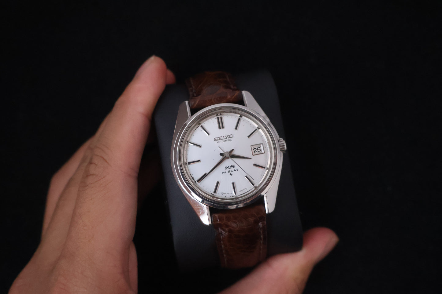 (SERVICED) Rare Vintage 1968 King Seiko KS Hi-Beat Gold Medallion 25 Jewels 5625-7000