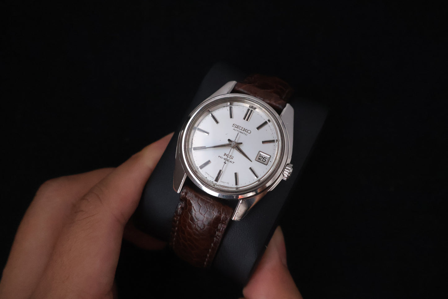(SERVICED) Rare Vintage 1968 King Seiko KS Hi-Beat Gold Medallion 25 Jewels 5625-7000