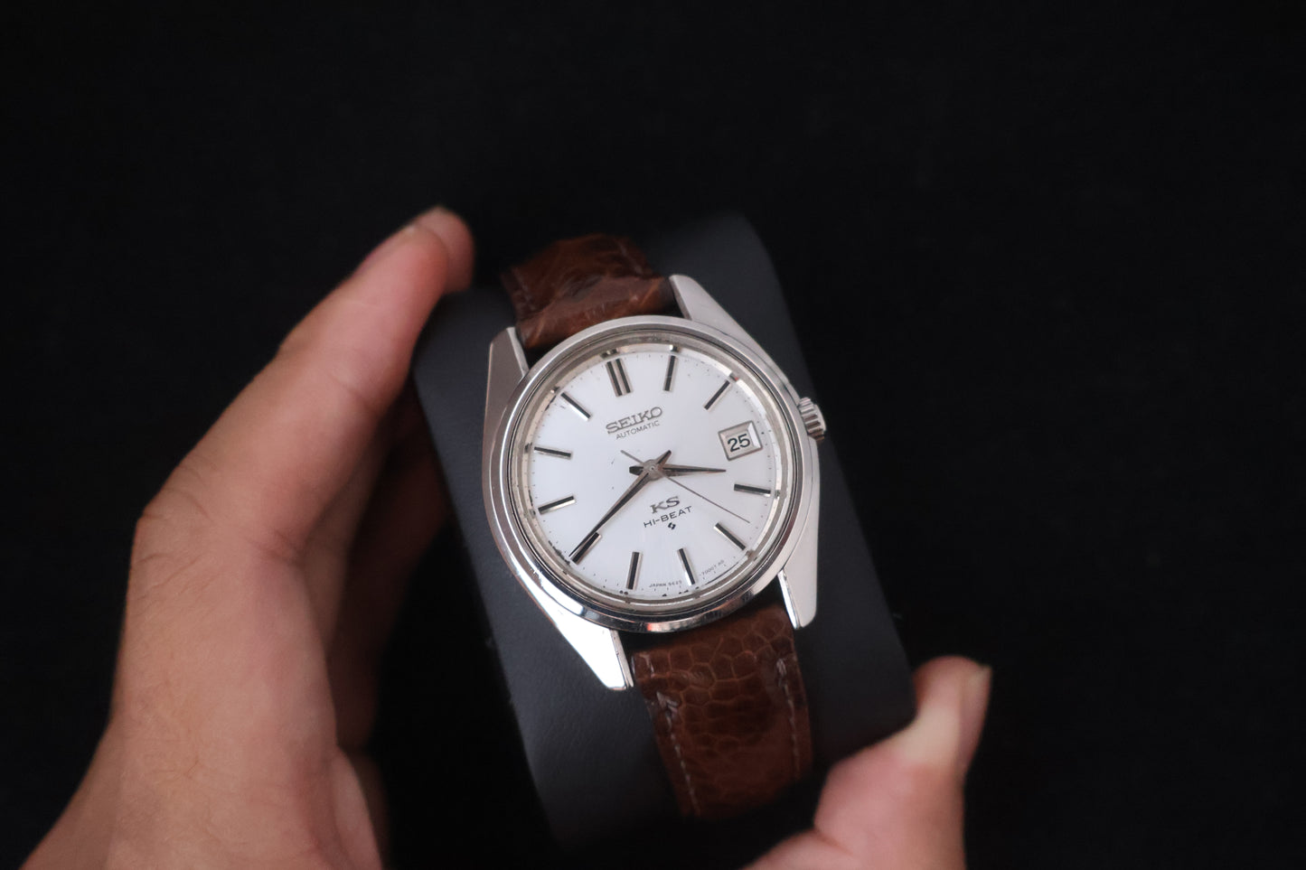 (SERVICED) Rare Vintage 1968 King Seiko KS Hi-Beat Gold Medallion 25 Jewels 5625-7000