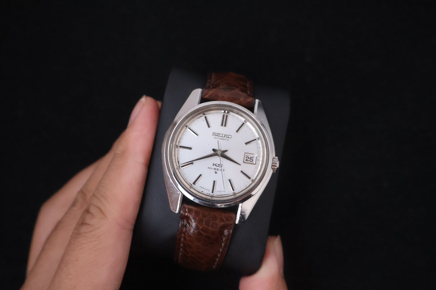 (SERVICED) Rare Vintage 1968 King Seiko KS Hi-Beat Gold Medallion 25 Jewels 5625-7000