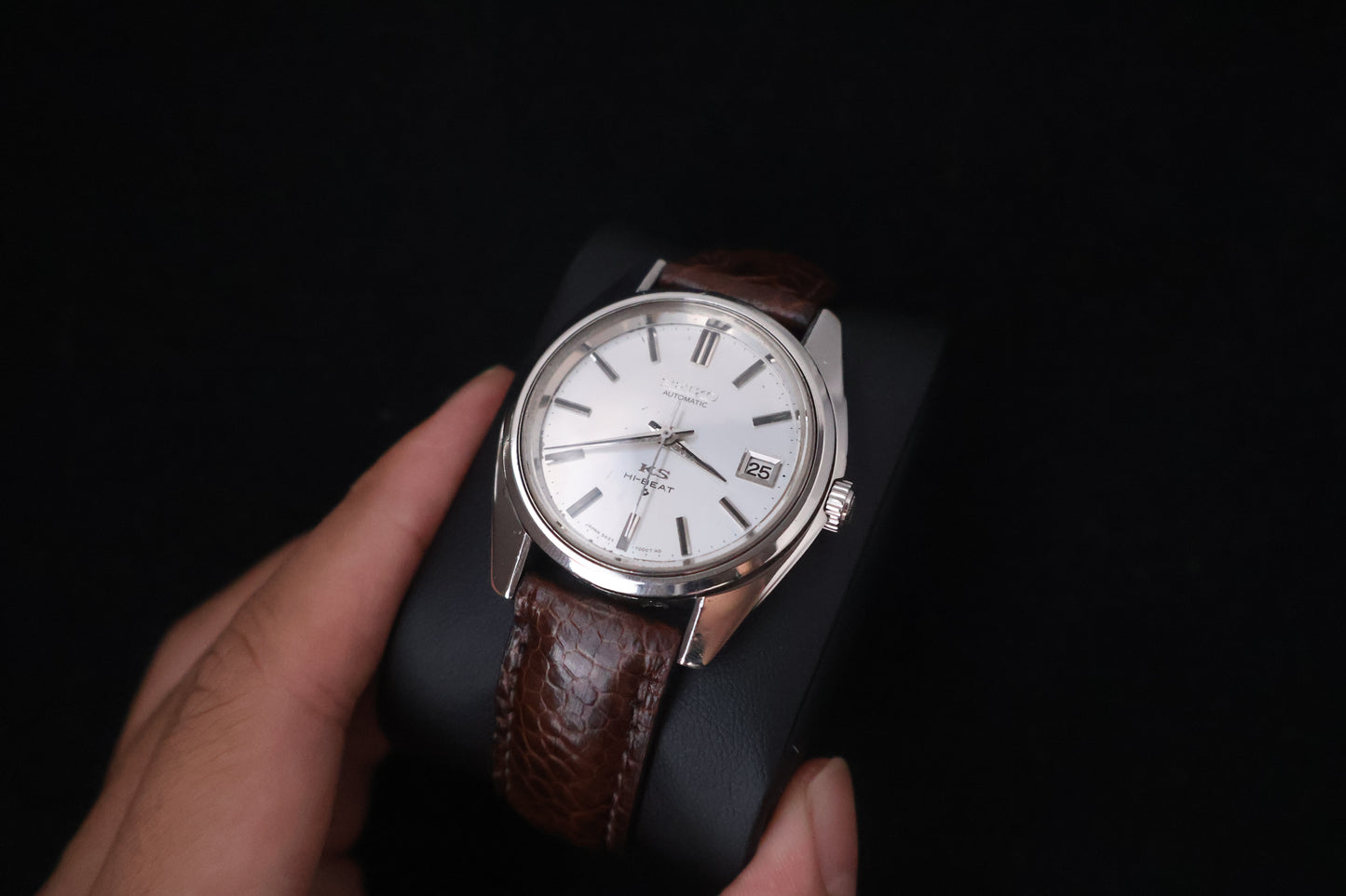 (SERVICED) Rare Vintage 1968 King Seiko KS Hi-Beat Gold Medallion 25 Jewels 5625-7000