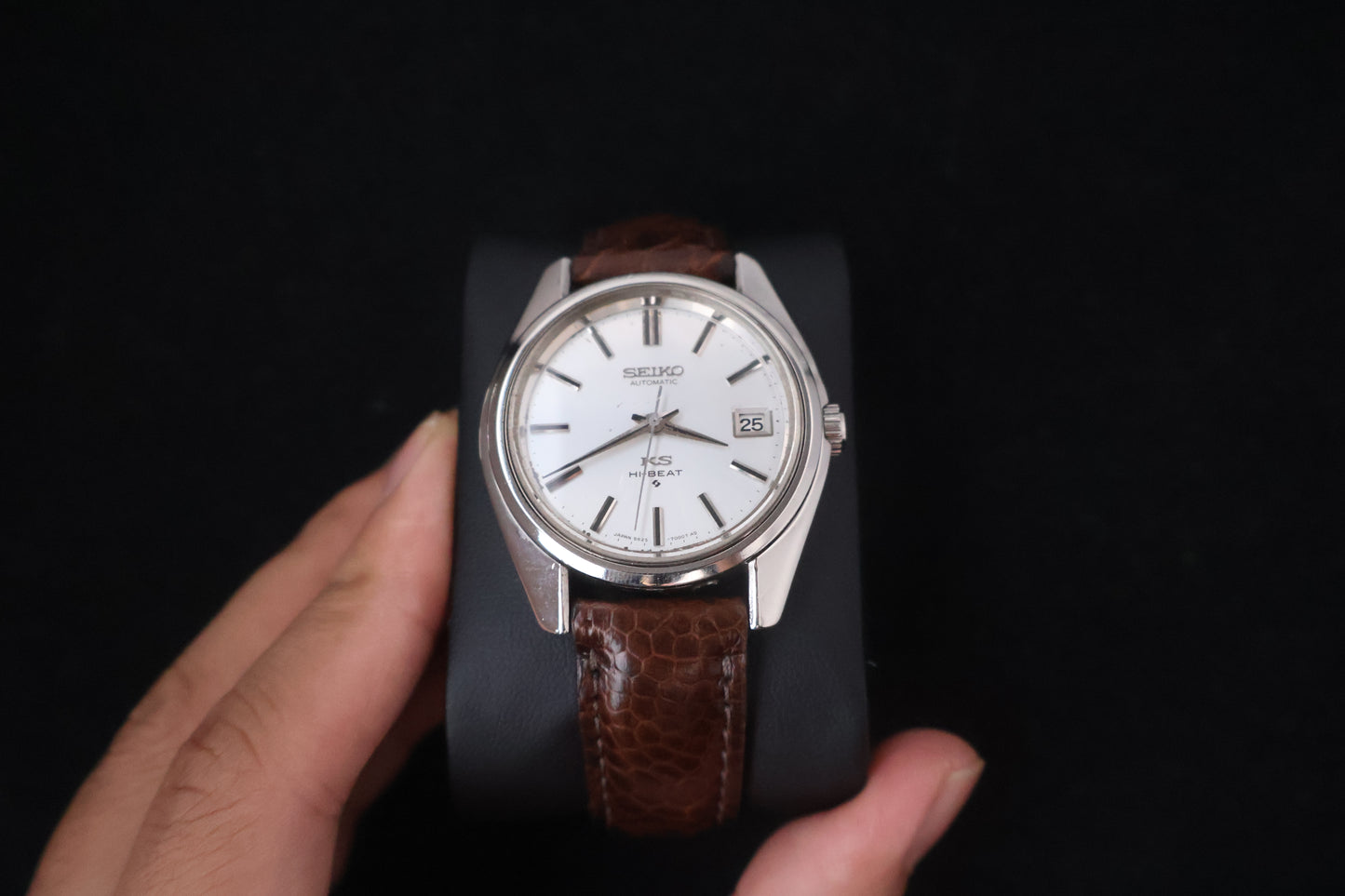 (SERVICED) Rare Vintage 1968 King Seiko KS Hi-Beat Gold Medallion 25 Jewels 5625-7000