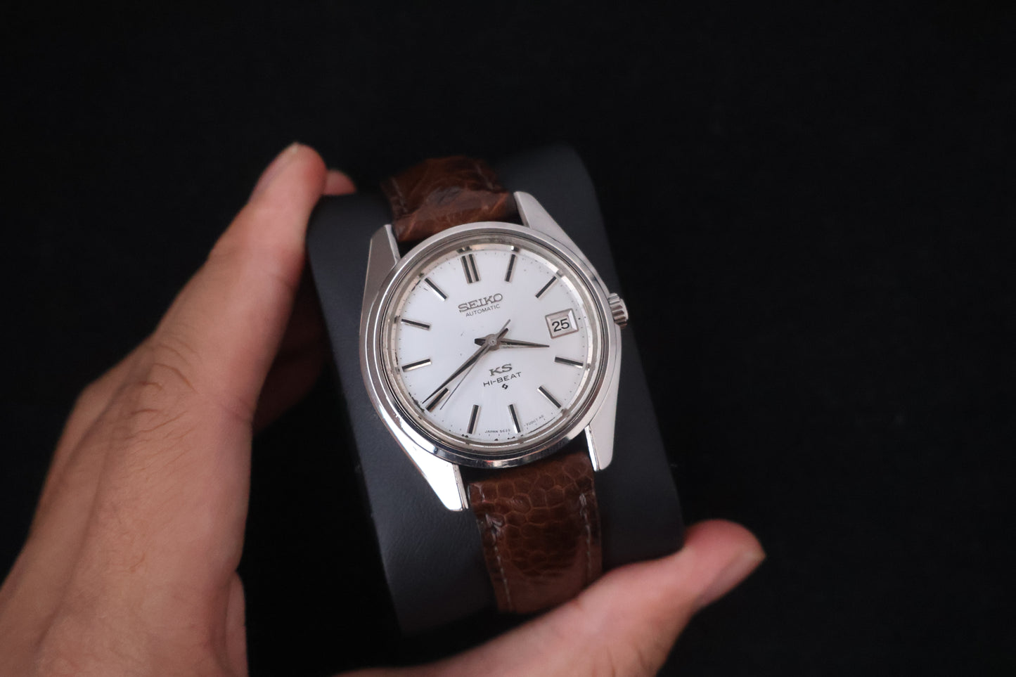 (SERVICED) Rare Vintage 1968 King Seiko KS Hi-Beat Gold Medallion 25 Jewels 5625-7000