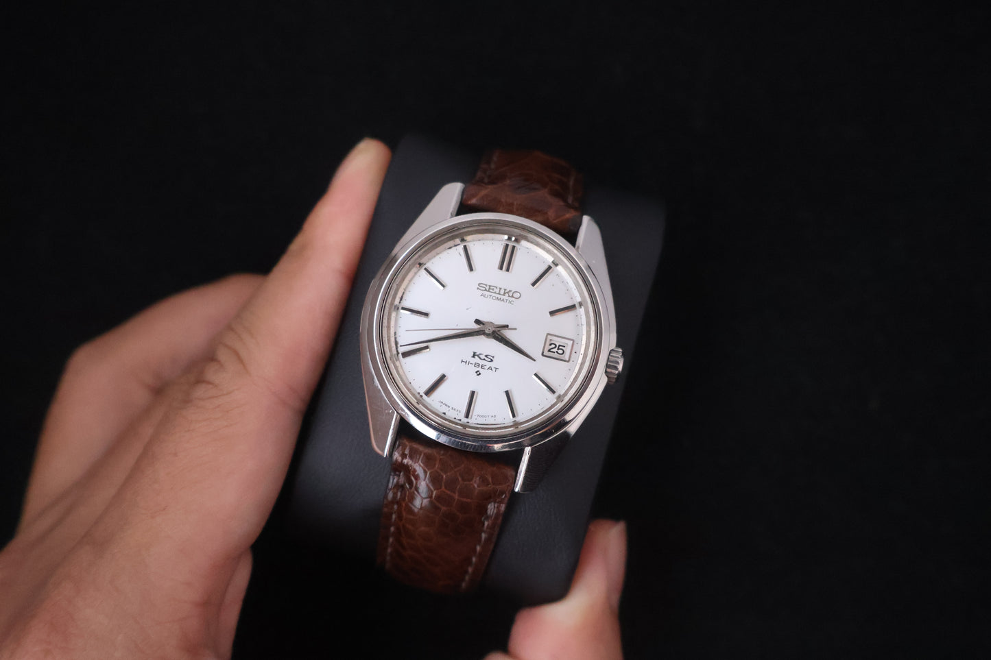 (SERVICED) Rare Vintage 1968 King Seiko KS Hi-Beat Gold Medallion 25 Jewels 5625-7000