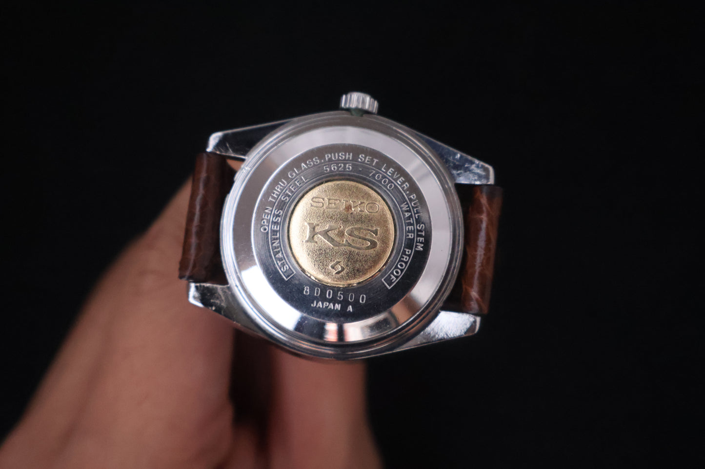 (SERVICED) Rare Vintage 1968 King Seiko KS Hi-Beat Gold Medallion 25 Jewels 5625-7000
