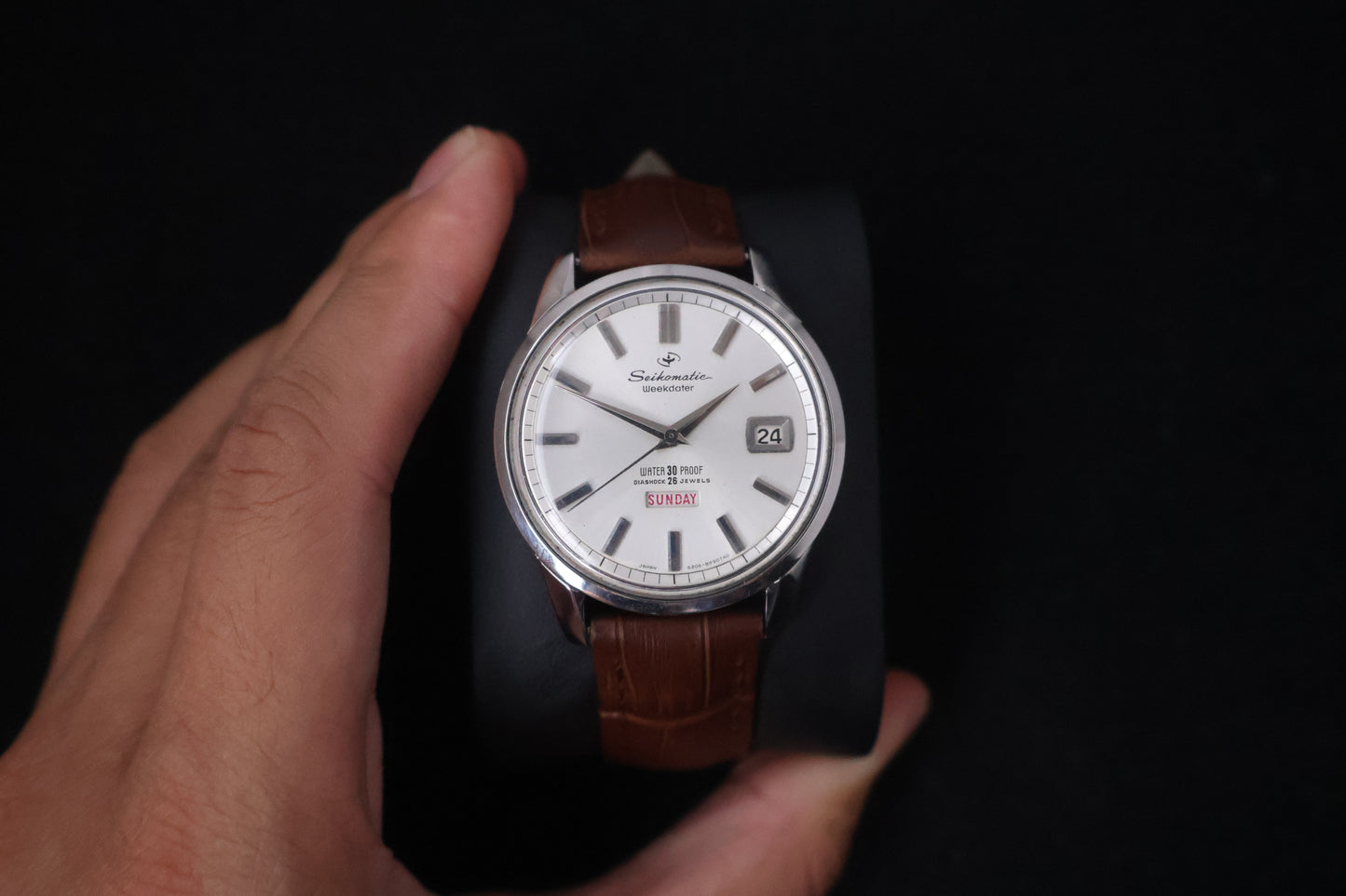 (SERVICED) Rare Vintage 1964 Seiko Seikomatic Weekdater 26 Jewels 6206-8990