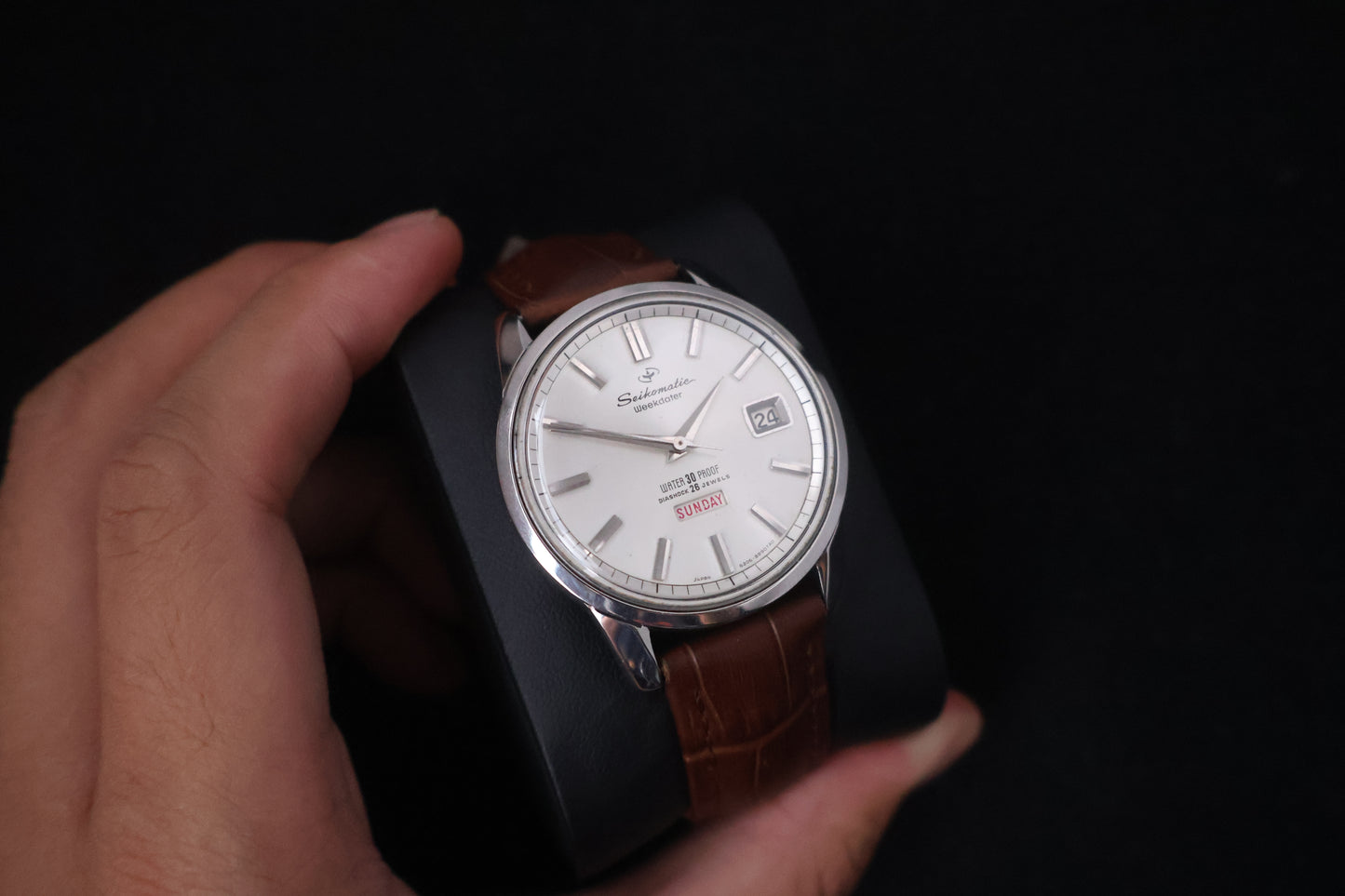 (SERVICED) Rare Vintage 1964 Seiko Seikomatic Weekdater 26 Jewels 6206-8990