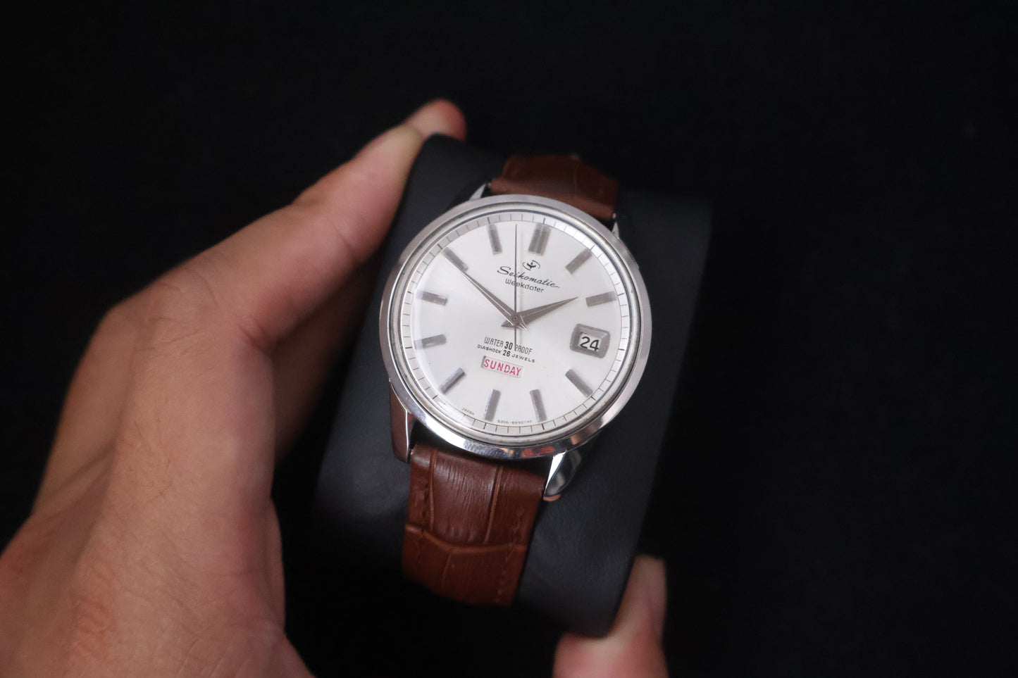 (SERVICED) Rare Vintage 1964 Seiko Seikomatic Weekdater 26 Jewels 6206-8990