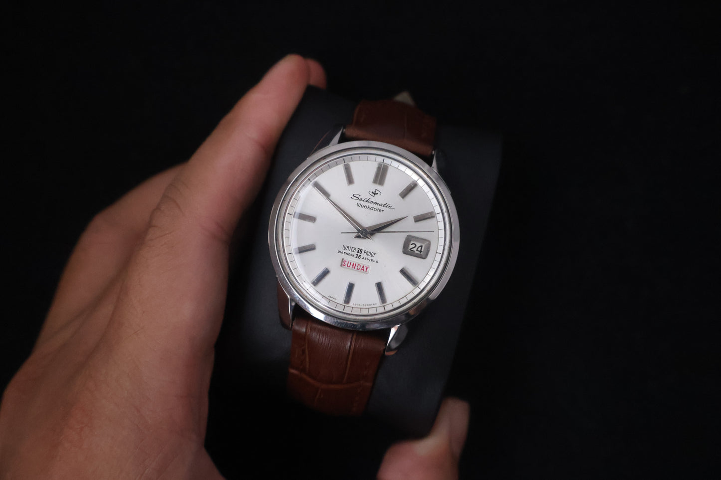 (SERVICED) Rare Vintage 1964 Seiko Seikomatic Weekdater 26 Jewels 6206-8990